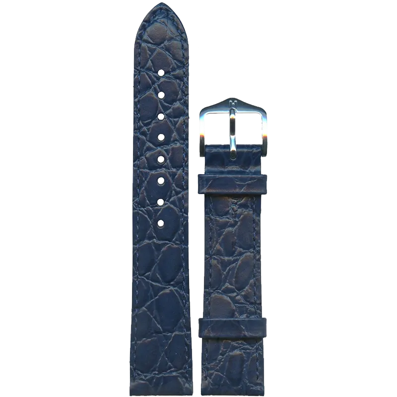 HIRSCH Ремешок 1230 28 80 16 Silver Sette Crocograin 