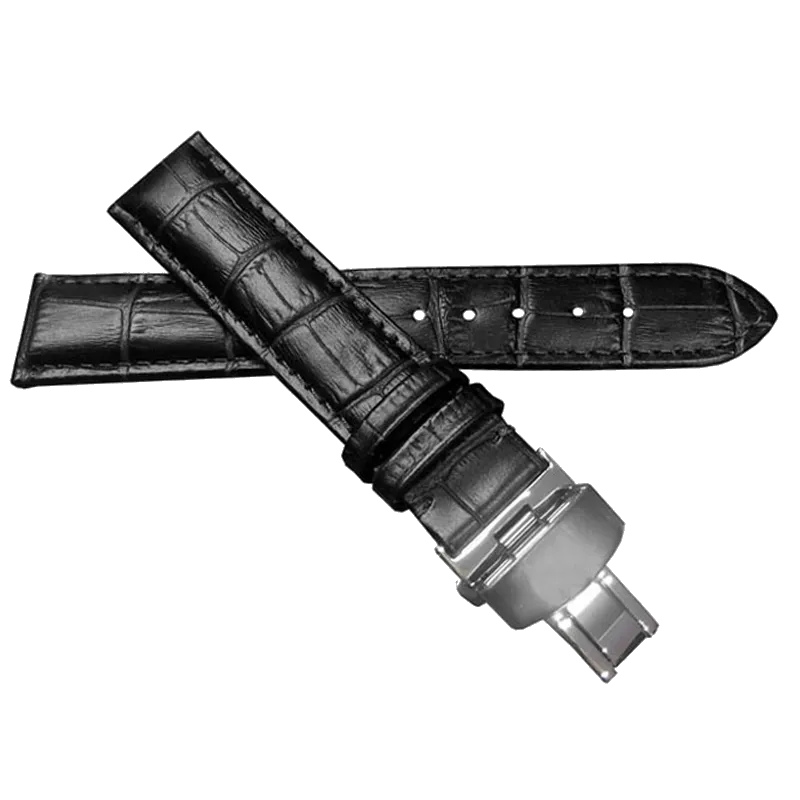 J.A.WILLSON G109B/ANA-3018/16  ремень д/часов с клипсой черный 18х16мм 